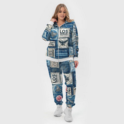 Женский 3D-костюм Лос Анджелес на джинсах-пэчворк, цвет: 3D-белый — фото 2