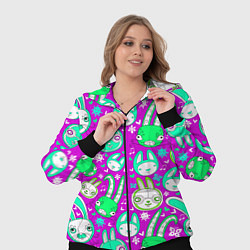 Женский 3D-костюм Разноцветные зайцы, цвет: 3D-черный — фото 2