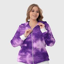 Женский 3D-костюм Фиолетовый тайдай, цвет: 3D-белый — фото 2