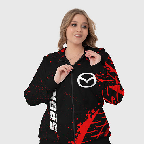 Женский костюм Mazda red sport tires / 3D-Черный – фото 3