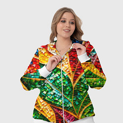 Женский 3D-костюм Яркая мозаика с разноцветным абстрактным узором и, цвет: 3D-белый — фото 2