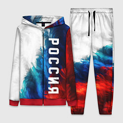 Женский 3D-костюм Россия триколор флаг, цвет: 3D-красный