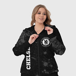 Женский 3D-костюм Chelsea sport на темном фоне вертикально, цвет: 3D-черный — фото 2
