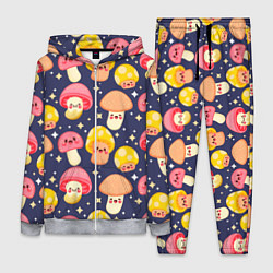 Женский костюм Веселые грибочки паттерн