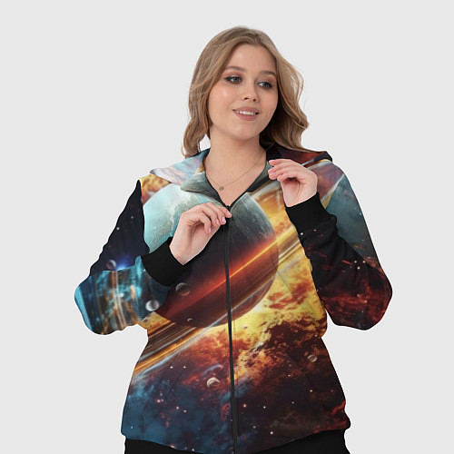 Женский костюм Большая планета / 3D-Черный – фото 3