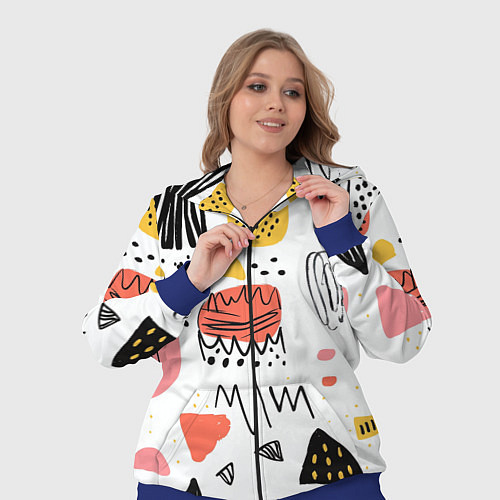 Женский костюм Паттерн узоры / 3D-Синий – фото 3