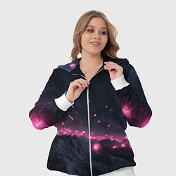 Женский 3D-костюм Яркие пирамидки в космосе, цвет: 3D-белый — фото 2