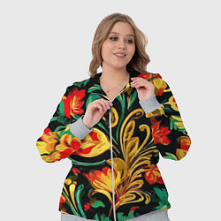 Женский 3D-костюм Хохлома акварель, цвет: 3D-меланж — фото 2