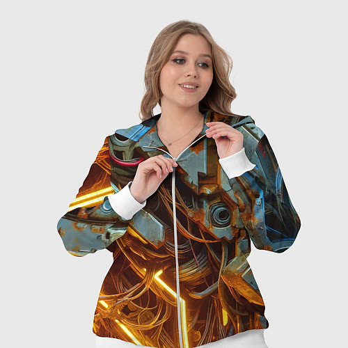 Женский костюм Cyber armor - ai art / 3D-Белый – фото 3