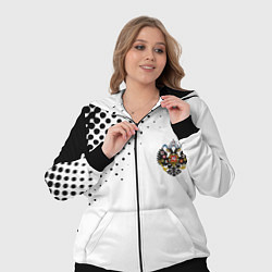 Женский 3D-костюм Герб РФ спорт абстракция, цвет: 3D-черный — фото 2