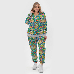 Женский 3D-костюм Коты и летний вайб паттерн, цвет: 3D-меланж — фото 2