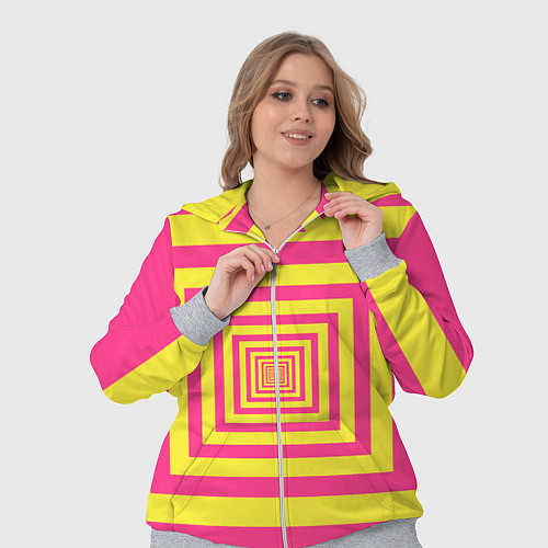 Женский костюм Желтые квадраты трансформация / 3D-Меланж – фото 3
