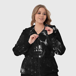 Женский 3D-костюм Черепа на темном фоне, цвет: 3D-черный — фото 2