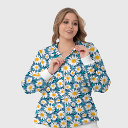 Женский 3D-костюм Ромашки паттерн, цвет: 3D-белый — фото 2