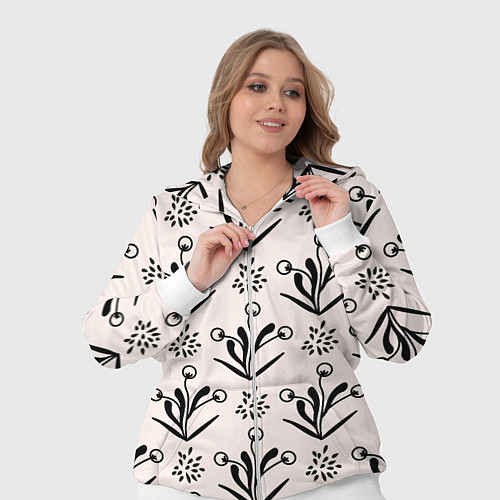 Женский костюм Веточка цветочная / 3D-Белый – фото 3