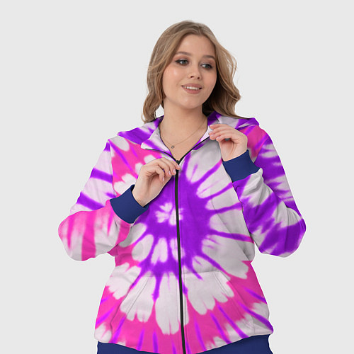 Женский костюм Тай дай розовый с фиолетовым / 3D-Синий – фото 3