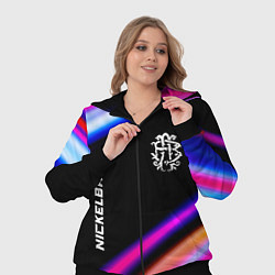 Женский 3D-костюм Nickelback neon rock lights, цвет: 3D-черный — фото 2