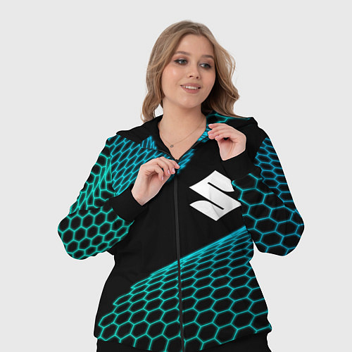 Женский костюм Suzuki electro hexagon / 3D-Черный – фото 3