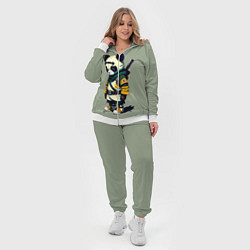 Женский 3D-костюм Пандёныш кибер самурай - нейросеть, цвет: 3D-белый — фото 2