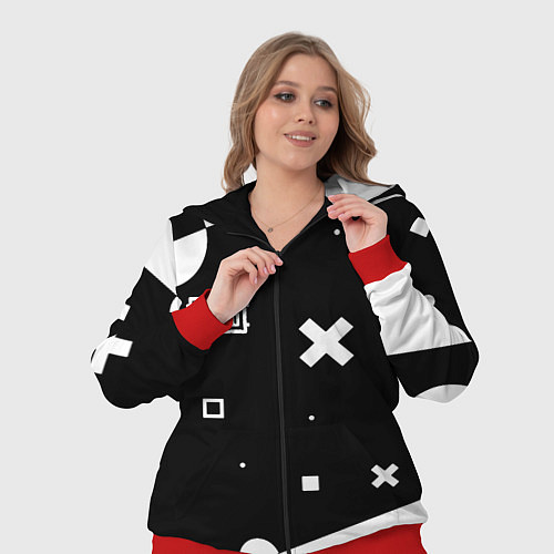 Женский костюм PUBG game pattern / 3D-Красный – фото 3