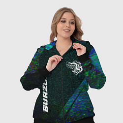 Женский 3D-костюм Burzum glitch blue, цвет: 3D-черный — фото 2