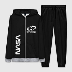 Женский 3D-костюм Nasa space logo white, цвет: 3D-меланж