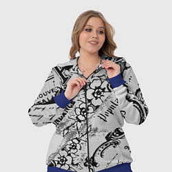 Женский 3D-костюм Старая газета, цвет: 3D-синий — фото 2