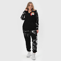 Женский 3D-костюм Кунгфу панда круглый значок, цвет: 3D-черный — фото 2