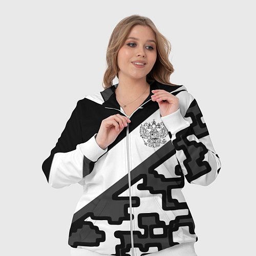 Женский костюм Россия камуфляж текстура / 3D-Белый – фото 3