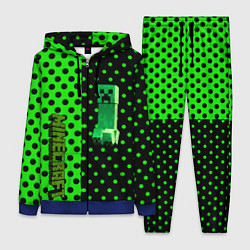 Женский 3D-костюм Minecraft creeper pattern, цвет: 3D-синий