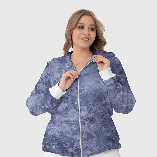 Женский костюм Абстракция - синий лёд / 3D-Белый – фото 3