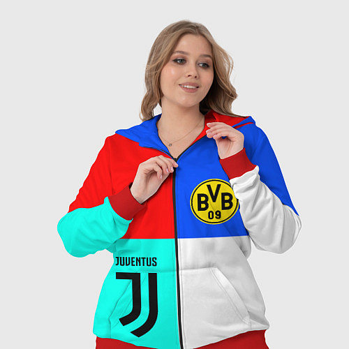 Женский костюм Juventus x Borussia / 3D-Красный – фото 3