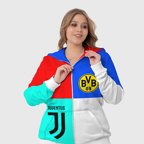 Женский костюм Juventus x Borussia / 3D-Белый – фото 3