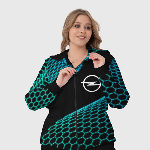 Женский костюм Opel electro hexagon / 3D-Черный – фото 3