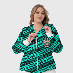 Женский 3D-костюм Juventus pattern logo steel, цвет: 3D-белый — фото 2
