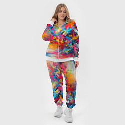 Женский 3D-костюм Красочная абстракция - импрессионизм, цвет: 3D-белый — фото 2