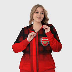 Женский 3D-костюм Arsenal fc sport geometry steel, цвет: 3D-красный — фото 2