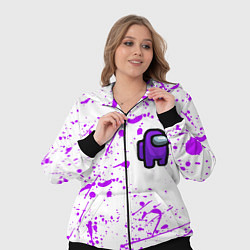 Женский 3D-костюм Among us neon colors game, цвет: 3D-черный — фото 2