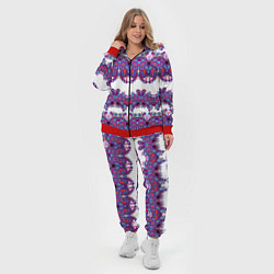 Женский 3D-костюм Узорчатый фиолетовый орнамент, цвет: 3D-красный — фото 2