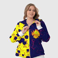 Женский 3D-костюм Cyberpunk лого текстура, цвет: 3D-белый — фото 2