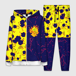 Женский 3D-костюм Cyberpunk лого текстура, цвет: 3D-белый