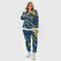 Женский 3D-костюм Абстракция текстуры спортивной формы, цвет: 3D-белый — фото 2