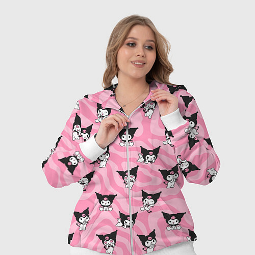 Женский костюм Розовый паттерн Куроми / 3D-Белый – фото 3