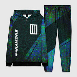 Женский 3D-костюм Paramore glitch blue, цвет: 3D-черный