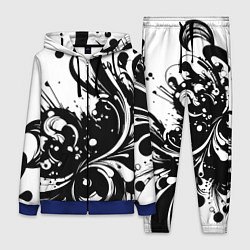 Женский 3D-костюм Модная растительная абстракция - нейроарт, цвет: 3D-синий