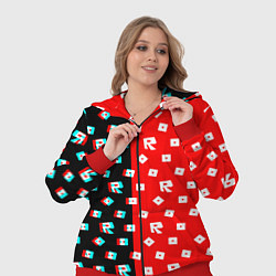 Женский 3D-костюм Roblox glitch pattern, цвет: 3D-красный — фото 2