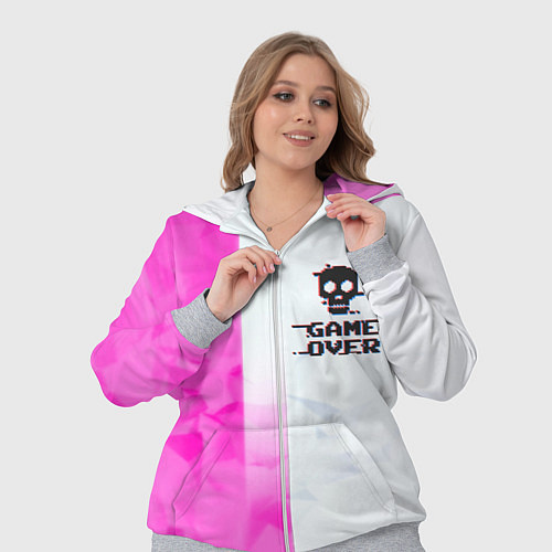 Женский костюм Game over pink abstraction / 3D-Меланж – фото 3