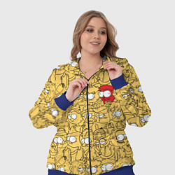 Женский 3D-костюм Красный человечек, цвет: 3D-синий — фото 2