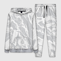 Женский 3D-костюм Светлый серый абстракция, цвет: 3D-меланж