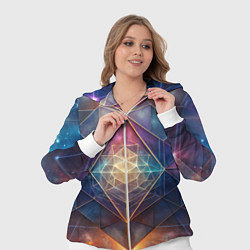 Женский 3D-костюм Космическая геометрическая абстракция, цвет: 3D-белый — фото 2